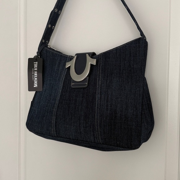 True Religion Dark Denim Hobo Bag - Picture 3 of 12
